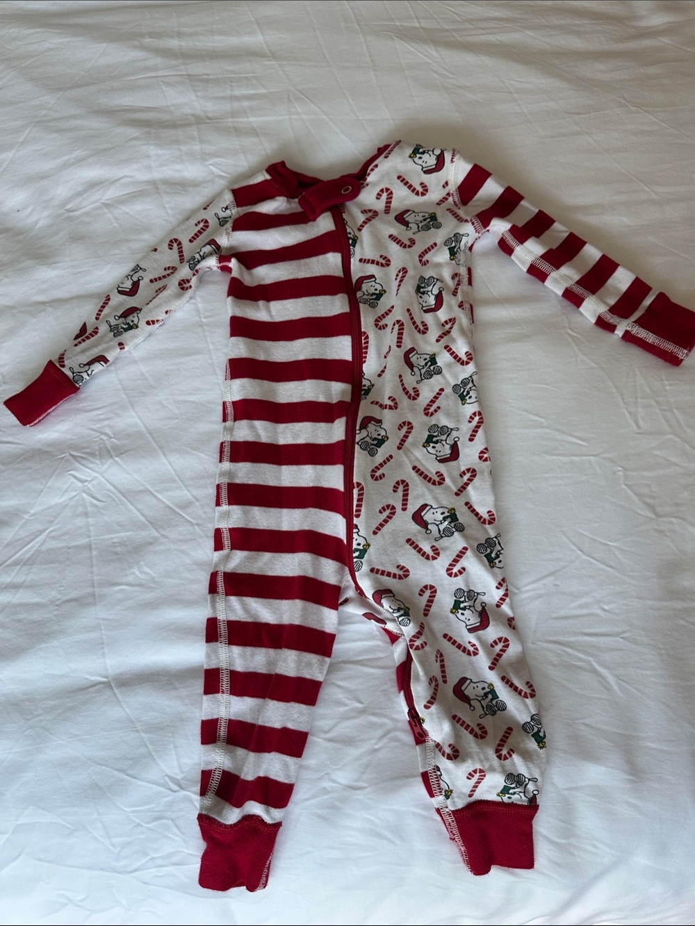 Hanna Anderson - Baby Peanuts Holiday 2-Way Zip Sleeper